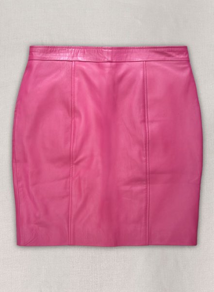 (image for) Bright Pink Button-Up Leather Skirt - # 121