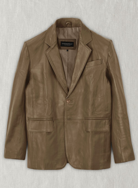 (image for) Italico Beige Leather Blazer - 46 Regular