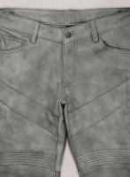 (image for) Harbor Gray Leather Biker Jeans #511