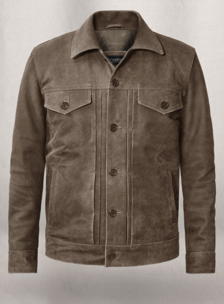 (image for) Vintage Gravel Brown Ryan Reynolds Leather Jacket #3