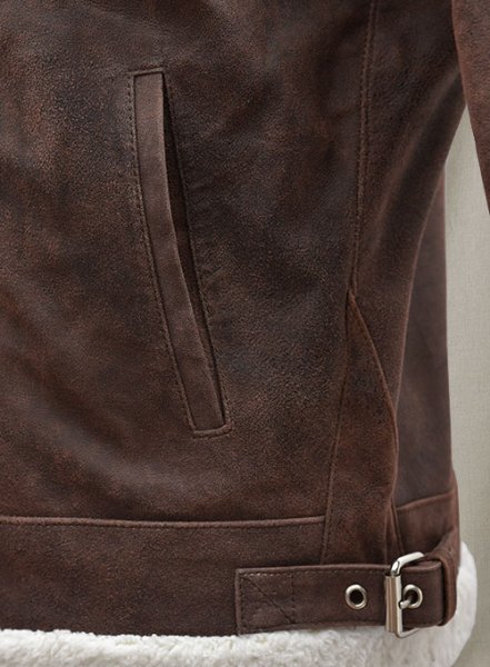 (image for) Vintage Brown Aviator Leather Jacket