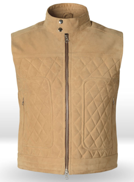 (image for) Latte Beige Suede Leather Vest # 324