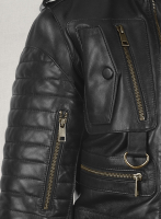 (image for) Thick Black Leather Jacket # 641