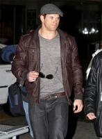 (image for) Kellan Lutz Leather Jacket #3