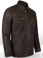 (image for) Vintage Brown Grain Leather Jacket # 104