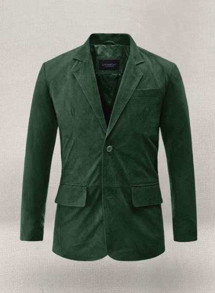 (image for) Timber Green Suede Leather Blazer