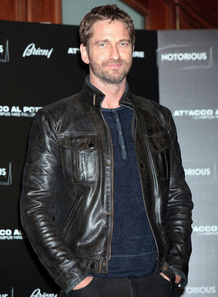 (image for) Gerard Butler Leather Jacket #1