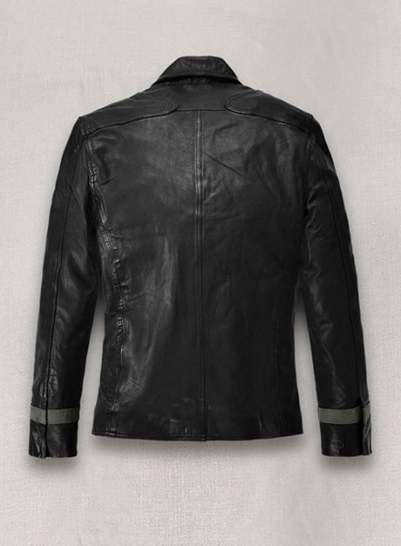 (image for) Soft Rich Black Washed & Wax Jackie Chan Leather Jacket