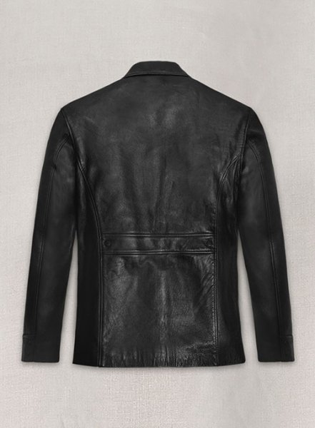 (image for) Thick Goat Black Washed and Wax Johnny Depp Leather Jacket #3