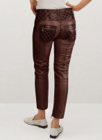 (image for) Carrier Burnt Maroon Leather Pants