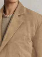 (image for) Latte Beige Suede Leather Blazer