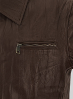 (image for) Wrinkled Brown Bruce Willis Surrogates Leather Jacket