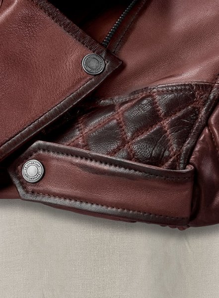 (image for) Charles Burnt Maroon Leather Jacket