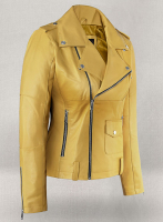 (image for) Yellow Rihanna Leather Jacket #1