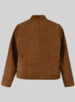 (image for) Soft Caramel Brown Suede Leather Jacket # 521