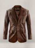 (image for) Spanish Brown Harper Leather Blazer