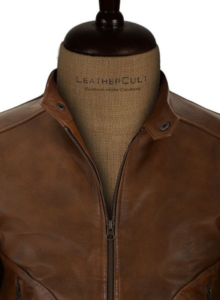 (image for) Spanish Brown Ryan Reynolds Blade Trinity Leather Jacket