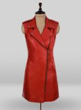 (image for) Red Motivated Biker Leather Dress #772