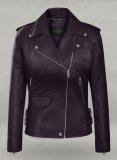 (image for) Purple Hilary Duff Leather Jacket #3