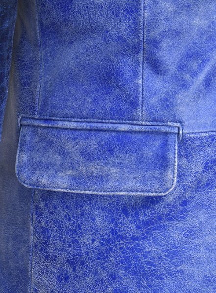 (image for) Artistic Blue Leather Blazer