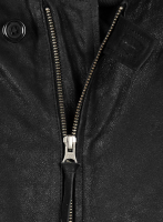 (image for) Distressed Black Leather Jacket # 106