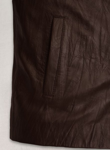 (image for) Wrinkled Brown Jim Morrison Leather Jacket