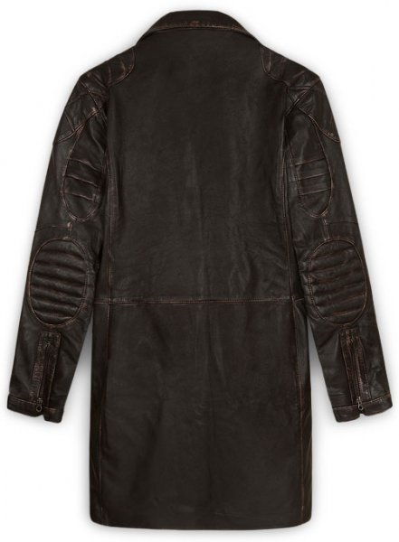 (image for) Rubbed Brown Will Smith I Robot Leather Trench Coat