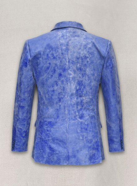 (image for) Artistic Blue Leather Blazer