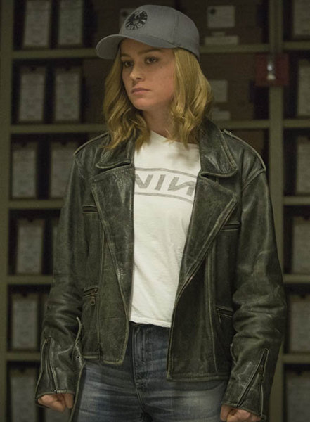 (image for) Brie Larson Captain Marvel Leather Jacket