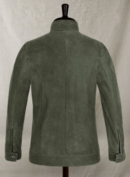 (image for) Vintage Italian Olive Taylor Lautner Leather Jacket