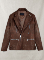 (image for) Shotgun Spanish Brown Moto Leather Jacket