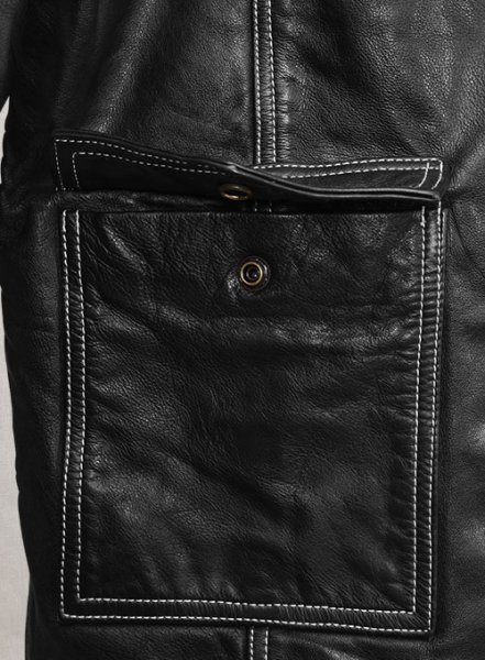 (image for) Thick Goat Black Brad Pitt Fight Club Leather Jacket