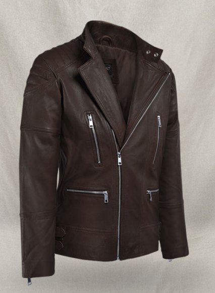 (image for) Shotgun Brown Moto Leather Jacket