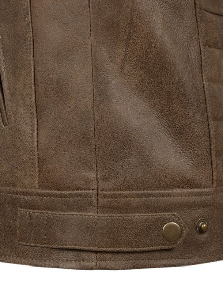 (image for) Vintage Gravel Brown Leather Jacket # 657