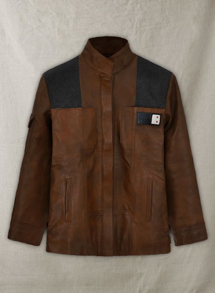 (image for) Spanish Brown Alden Ehrenreich Solo Leather Jacket