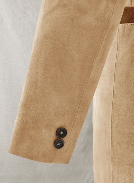 (image for) Latte Beige Suede Hampton Leather Blazer