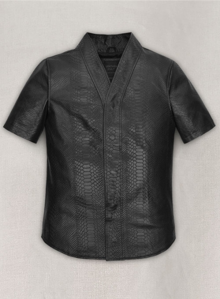 (image for) Black Python Kanye West Leather Shirt