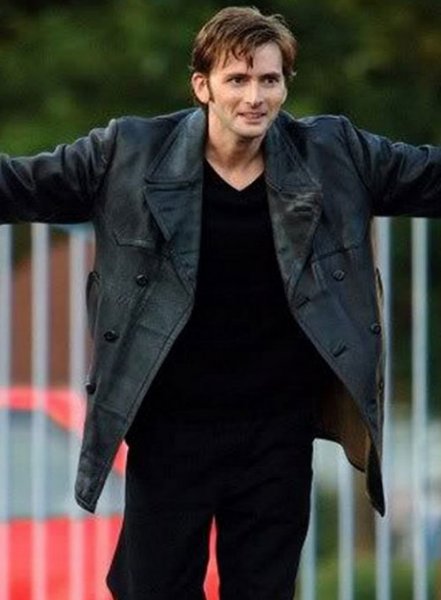 (image for) David Tennant Doctor Who Leather Trench Coat