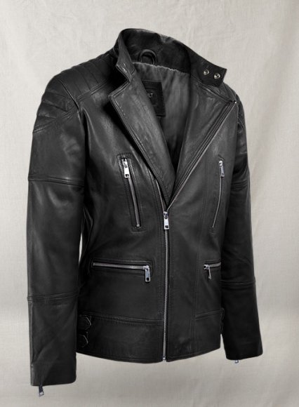 (image for) Shotgun Black Moto Leather Jacket