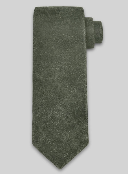 (image for) Vintage Italian Olive Leather Tie