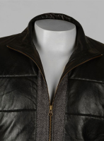 (image for) Gray Tweed Leather Combo Jacket # 643