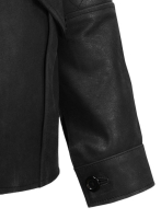 (image for) Distressed Black Leather Jacket # 106