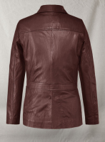 (image for) Soft Maroon Jennifer Aniston Friends Season 5 Leather Blazer