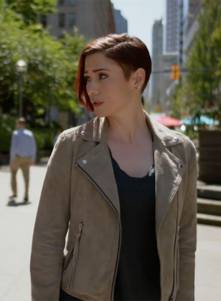 (image for) Chyler Leigh Supergirl Leather Jacket #1