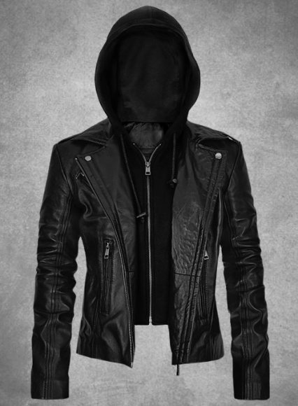 (image for) Hooded Flight Leather Jacket