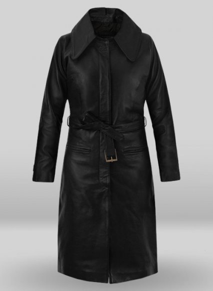 (image for) Katherine Waterston Fantastic Beasts Leather Long Coat