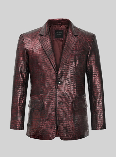 (image for) Croc Antique Rose Leather Blazer