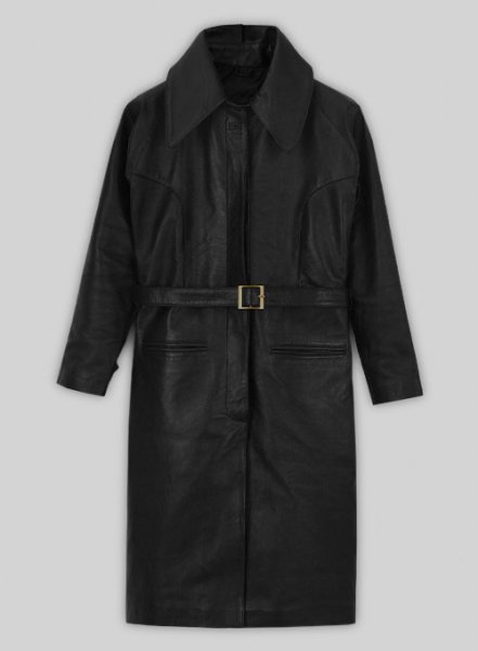 (image for) Katherine Waterston Fantastic Beasts Leather Long Coat