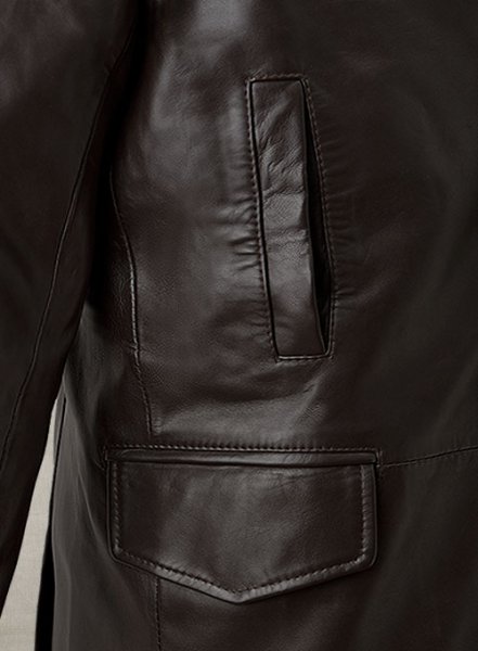 (image for) Aaron Eckhart Love Happens Leather Trench Coat