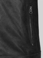 (image for) Distressed Black Leather Jacket # 112